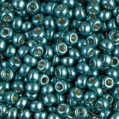 Seed bead, Miyuki, glass, opaque gunmetal, (RR451), #6 rocaille
