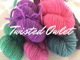 Twisted Owlet (2-ply Sock Minis) by Twisted Owl Fiber Studio